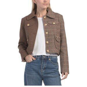 7 FOR ALL MANKIND Mixed Pattern Cropped Jacket